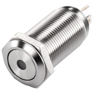 Comprehensive Waterproof Electronic Push Button Switches 12/16/19/22mm Plastic Latching Momentary Illuminated 3A Black Metal