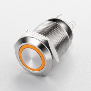 12mm 16mm 19mm 22mm Momentary Metal Push-Button Switches IP65 Electronic Structure with Plastic Material 12V Color Switch