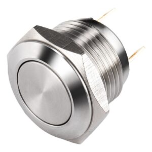 Langir 16mm 48V Flat Waterproof IP65 NO Push Button Switch for Industrial Control Panel