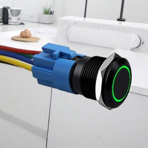 Druckknopf Schalter 16mm Led 40 mm High Head Switch Button Latching Push Button Switch Prewire Marine Switch 22mm 2 Led