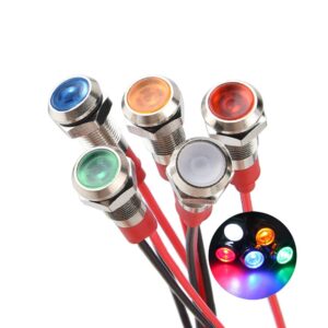 Industrial Panel Mount Waterproof Brass Nickel LED Metal Indicator Light