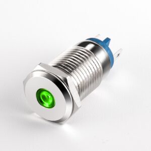 12mm Waterproof RG Yellow Green LED Metal Indicator Light IP67 Signal Lamp with Luminous Pilot 6 Volt