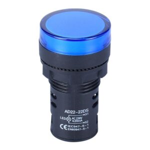22mm Panel Mount LED Power Lamp with Indicator Light Signal 12v 24v 110v 220v Plastic Material Pilot Lamp