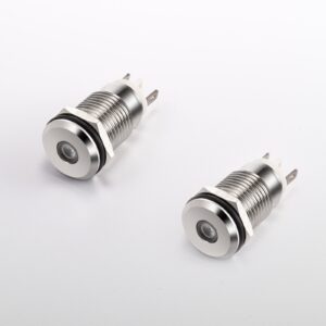 22mm Panel Mount LED Signal Indicator Light Metal Pilot Lamp for AC/DC 220V Electrical Control Panel