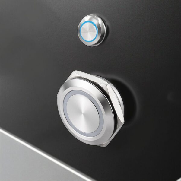 Langir Waterproof IP67 12V Button Switch Short Push Momentary NO Illuminated 12mm 16mm 19mm 22mm 25mm for Control