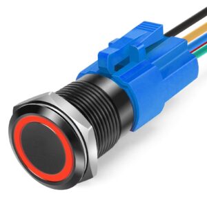 Langir Botão de pressão de aço inoxidável Interruptor de curto alcance auto-redefinido Momentâneo 12mm LED Touch Botão de elevador à prova de água IP67