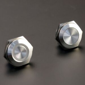 Langir IP67 Waterproof Stainless Steel Push Button LED Momentary Switch 16mm-30mm 12V Industrial Max Current 3A IP65 Level