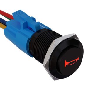 12V LED 10mm Pushbutton Switch Car Toy 2.4gp 19mmwatchntary Speaker Horn Pucar Accompanyt On/off Metal Novelty Gifts 5A/12V