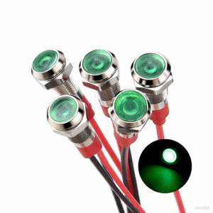 AC 110-220V Brass Nickel LED Metal Indicator Light for DIY Projects