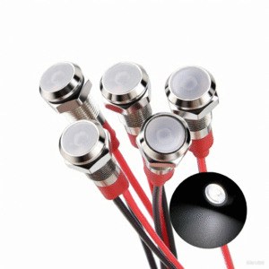 AC 110-220V Brass Nickel LED Metal Indicator Light for Control Panels