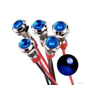 AC 110-220V Stainless Steel LED Metal Indicator Light for Control Panels