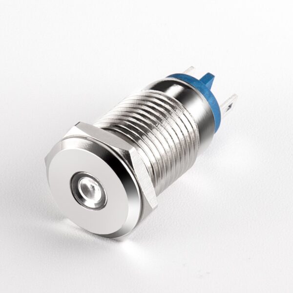 12mm LED Metal Indicator Light 6v Flat Waterproof IP67 pilot Lamp Red Green Blue - Image 2