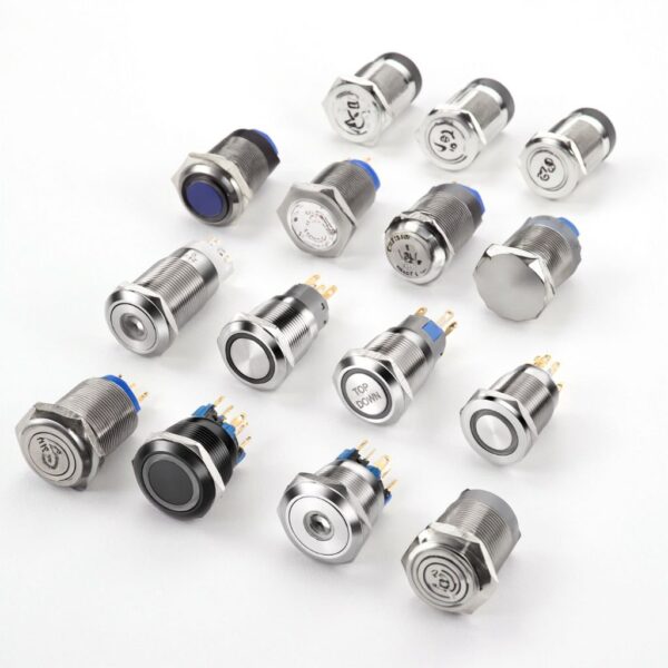 Stainless Steel Metal Push Button Switch IP67 IP65 Latching Momentary Illuminated Button Switch 12mm 16mm 19mm 22mm 28mm Sizes - Image 2