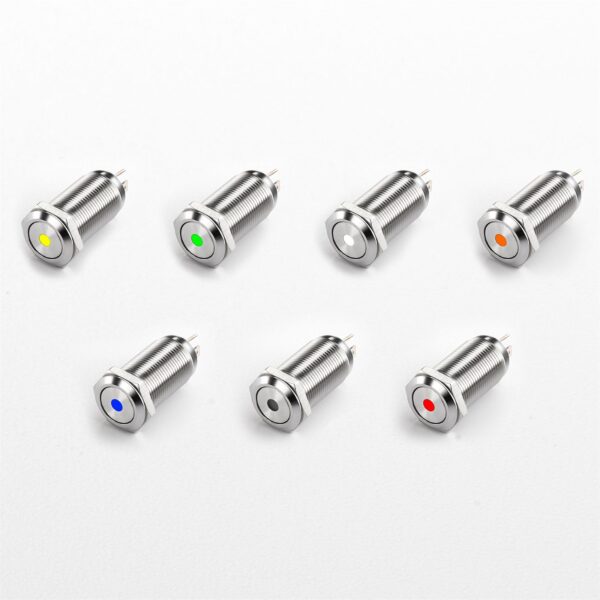 12V 24V Car Yacht Power On-Off Signal Control M16 Push Button Switch 1NO Plastic Stainless Steel Aluminum Oxidation IP65 - Obrázek 2