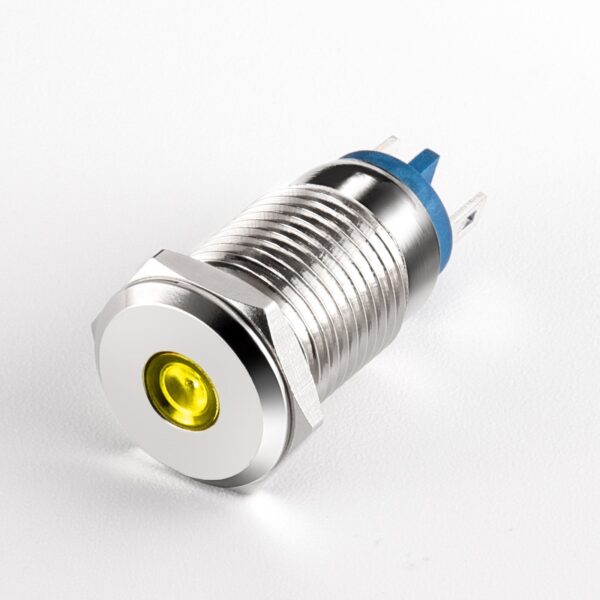 12mm LED Metal Indicator Light 6v Flat Waterproof IP67 pilot Lamp Red Green Blue - Image 3