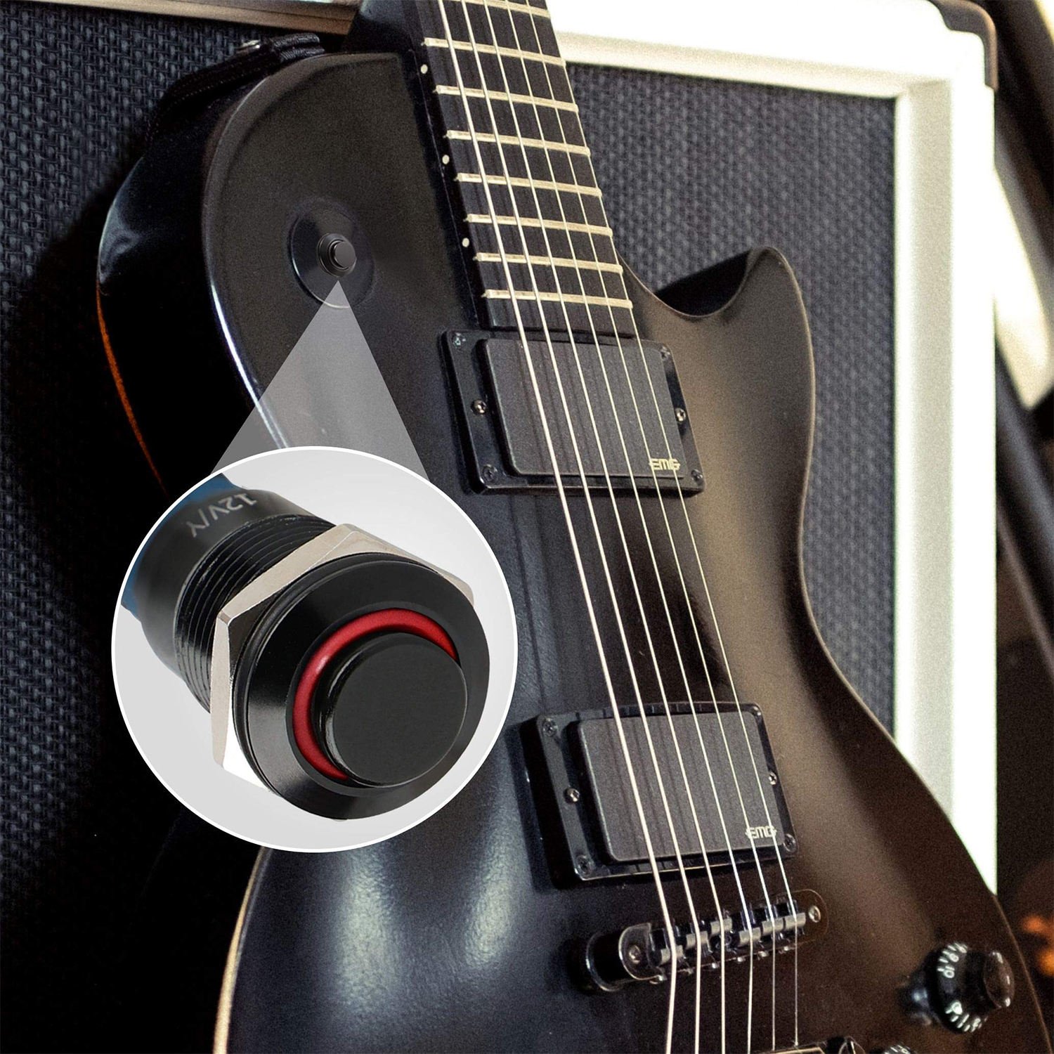 Comprehensive Waterproof IP67 Push Button Switches 12/16/19/22mm Latching Momentary Illuminated Black Metal Switch - Ảnh 3