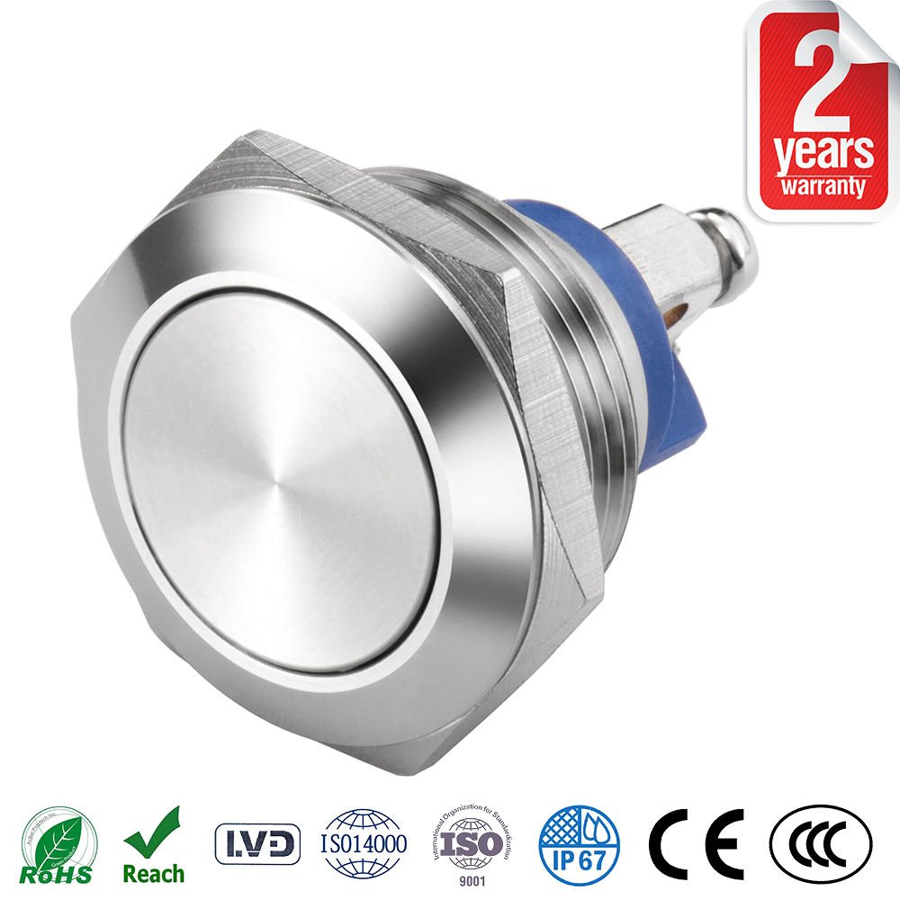 Apiele Push Buttons Waterproof IP65 Momentary Push Button Switch 12mm 16mm 19mm 22mm Red Yellow Green Blue White Self-locking 2A - Imagem 3