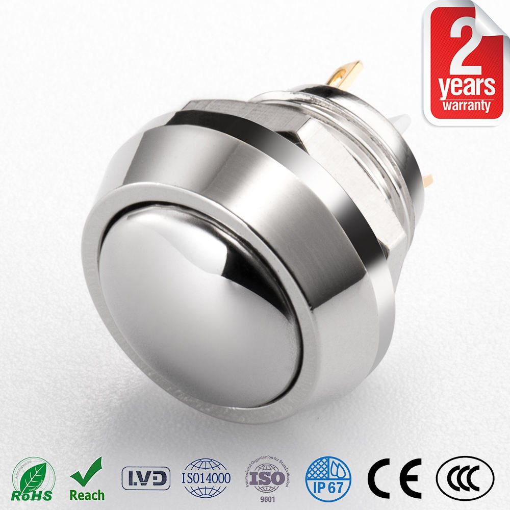 High Quality 12mm Anti Vandal Switch Metal Momentary Normal Open Waterproof Push Button Switch - Imagen 4