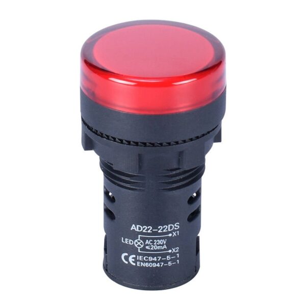 22mm Panel Mount LED Power Lamp with Indicator Light Signal 12v 24v 110v 220v Plastic Material Pilot Lamp - Image 4