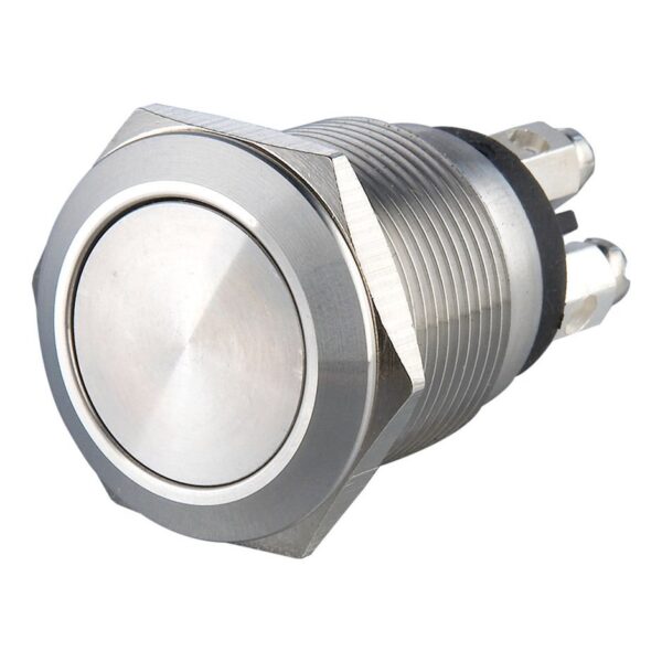 Waterproof IP65 Latching Push Button Switch Led Light Illuminated Pushbutton Switch Metal 19mm on OFF Black 12 Volt Blue 24VDC - 画像 (4)