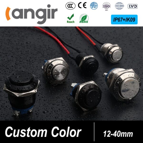 Oxidize Black Body Switch 5amp Latching Push Button Latching Switch Switch Panel 12v Push Button 16 mm - Image 5