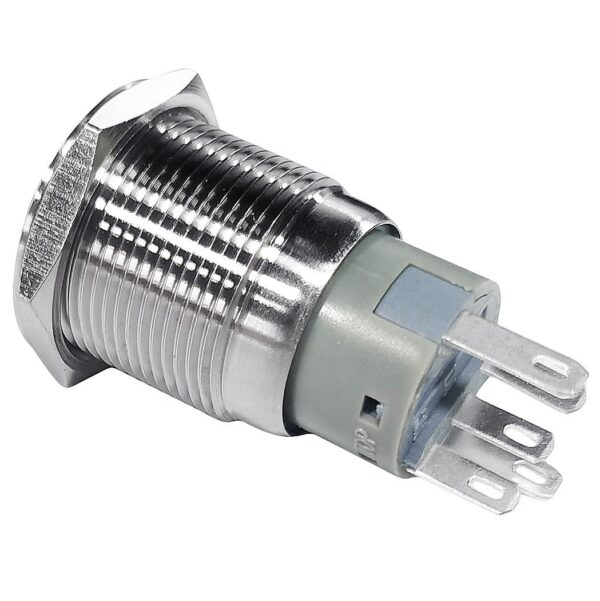 19mm LED Anti-Vandal Push Button Switch Stainless Steel Latching 1NO1NC Waterproof IP65 Electronic Structure - Attēls 5