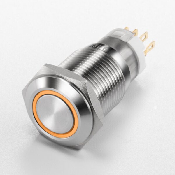 12V Dustproof Safety Capacitive Switches Waterproof IP65 16mm 19mm 22mm 1NO RGB LED IP67 Electronic Plastic 12V Push Button - Image 5