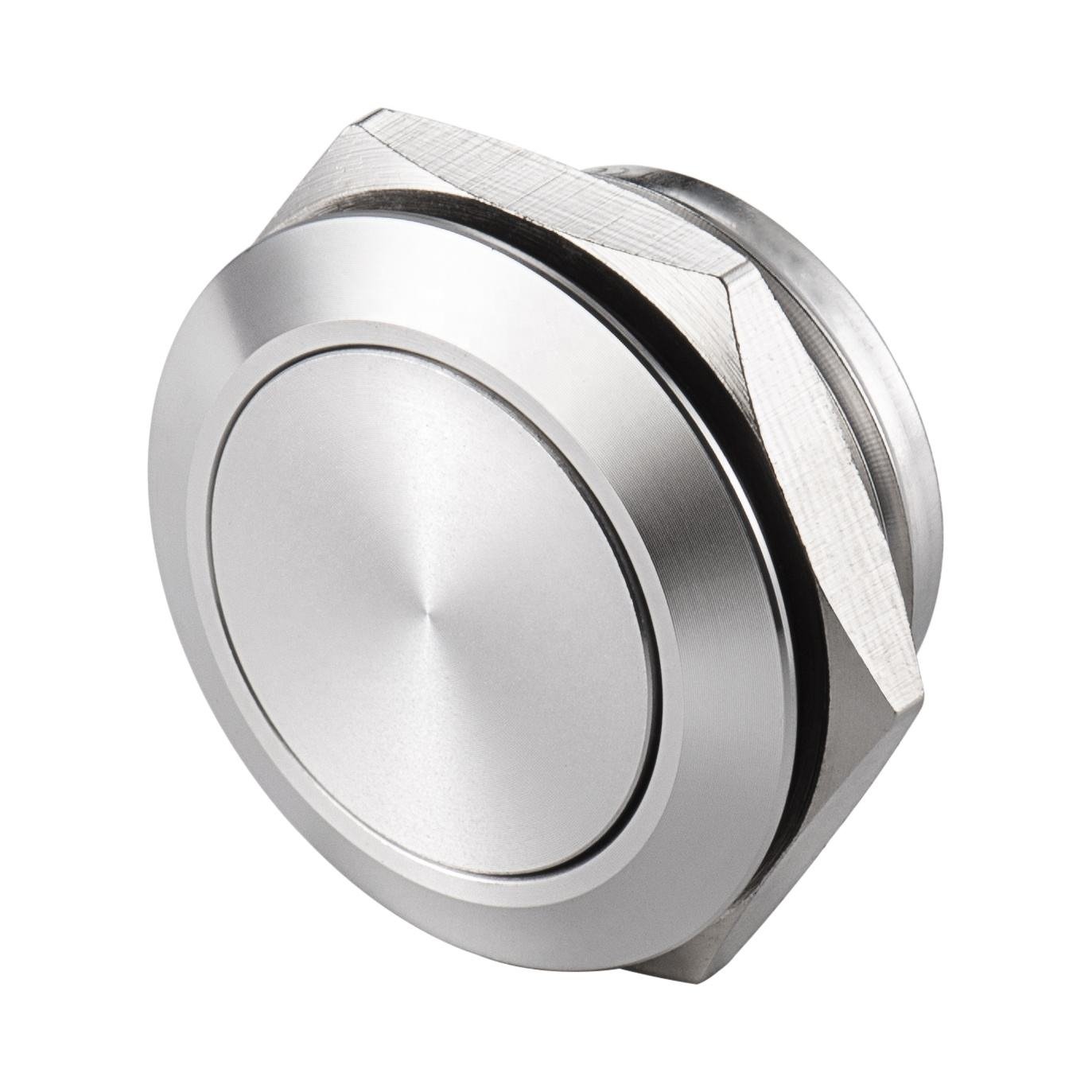 Good Rating Stainless Steel 19mm 22mm 25mm Flat Waterproof IP67 24V Blue LED Ultra Short Push Button Switch – Bild 5