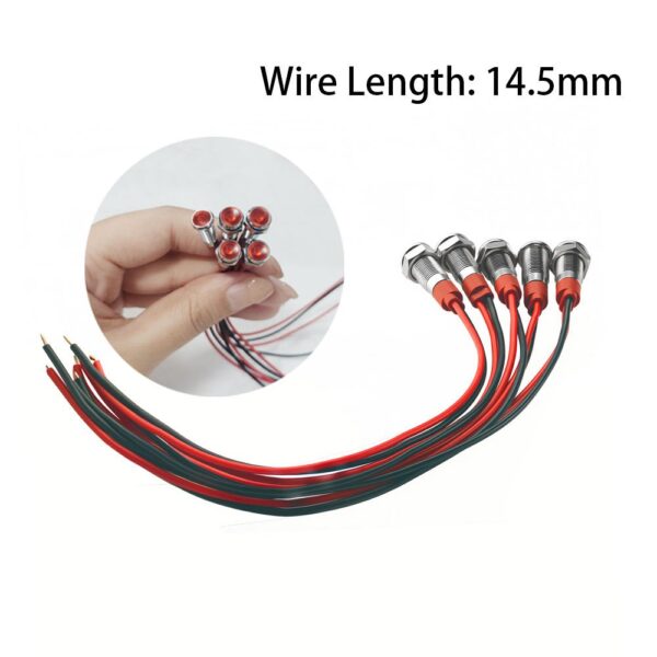 AC 110-220V Stainless Steel LED Metal Signal Lamp for Control Panels - Image 6
