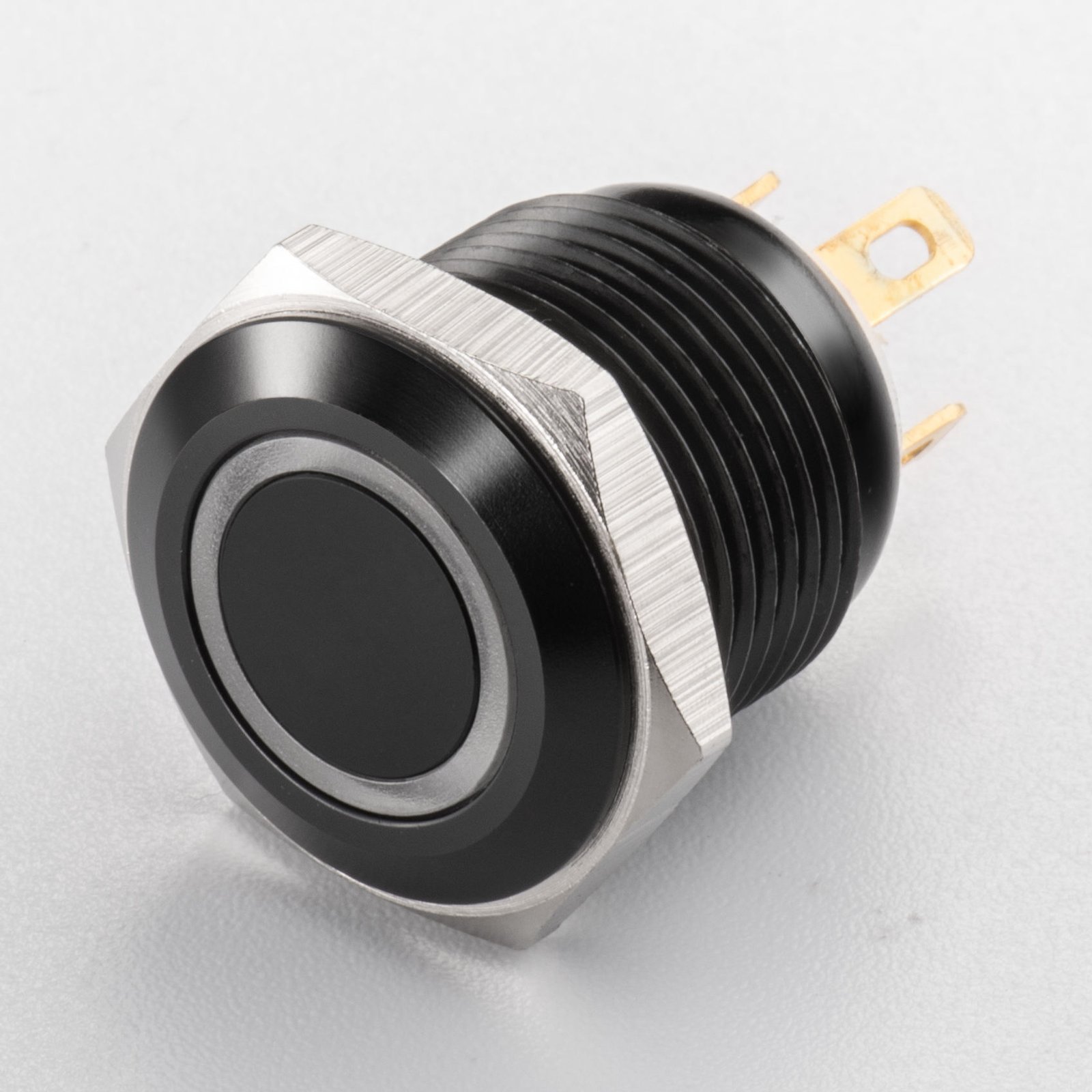 19MM Latching Momentary Illuminated Mini on OFF12MM 16mm 22Mm Metal Power Ring Led Stainless Waterproof 12V Push Button Switch - Imagem 7
