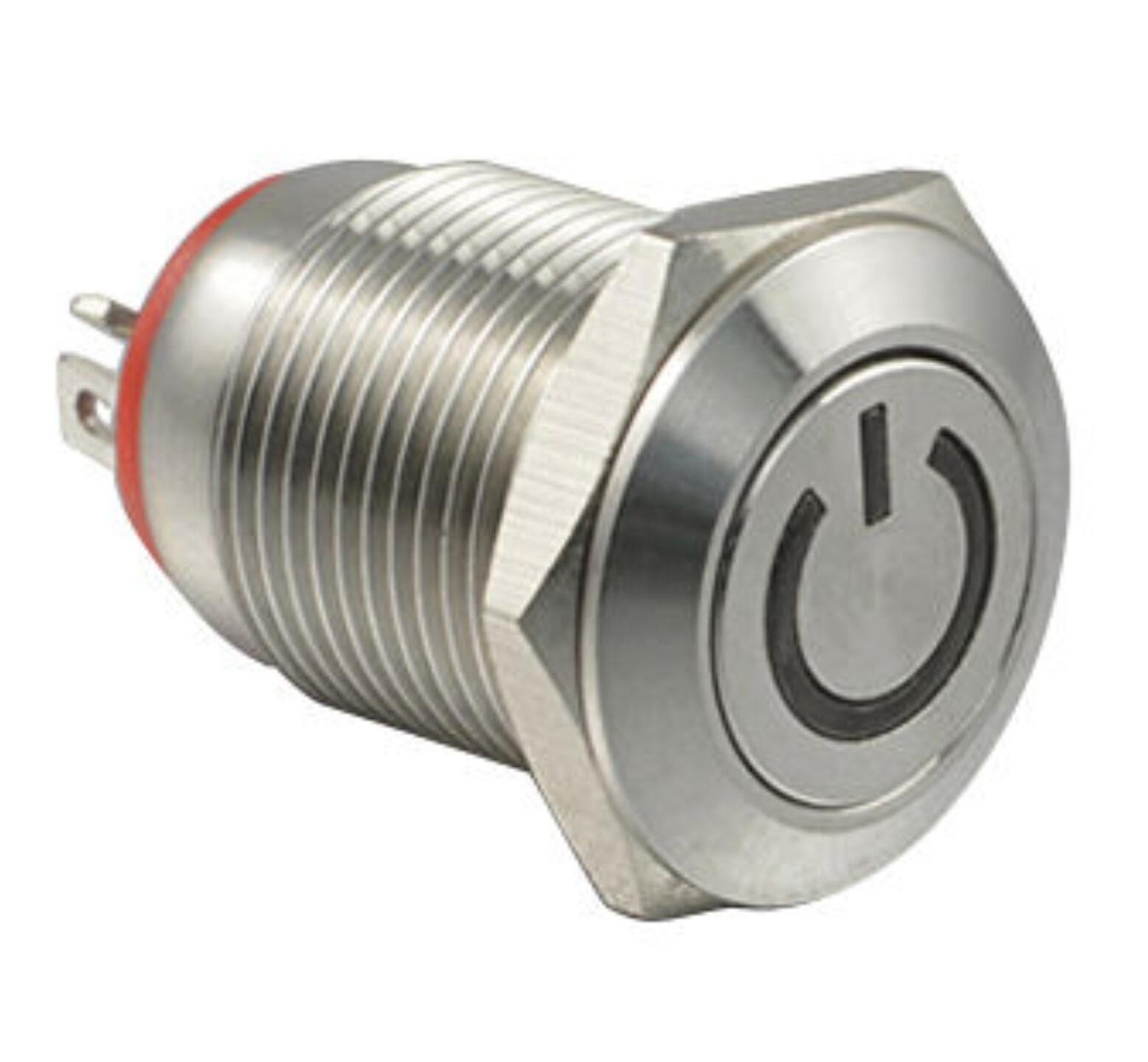 CE ROHS Shortest Body 2 Pin 12mm Mini Push Button Metal Ip65 Waterproof Momentary Normally Open Reset Switch - Зображення 7