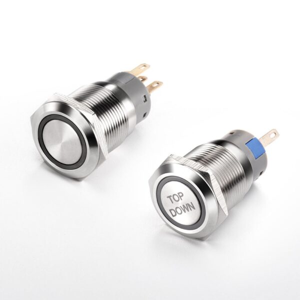Short Touch Metal Push Button Switch 12mm-30mm Momentary Tact Switch with LED Reset 2NO Combination Max Voltage 12V - Image 7