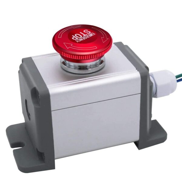 Emergency Stop Push Button Switch 16mm 19mm 22mm Aluminum 5A IP65 Switch Knob Controller 2 Pin Terminbal 50m Max 110V