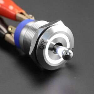 Langir 10A/250VAC 2/3 Gear Toggle Switch with LED. Low Power Consumption LED. High Current Metal Toggle Switch