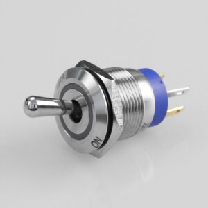 Langir 10A 12VDC Heavy Duty on Off Push Button Switch 4 Pin Metal Chrome Plated Toggle Switch With LED