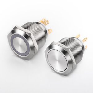 Illuminated 22mm Waterproof Electrical Small Mechanical Car Metal Led Momentary 12v Dc Push Button Switch