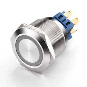 25MM Momentary Keylock Push Button Switches - Secure Functionality Snap-In Round Waterproof Push Button Switches - Outdoor Use