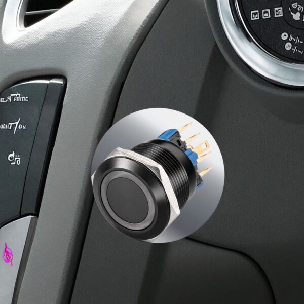 Upgrade Durability Micro 25MM Push Button Switches Stainless Steel IP65 Level 1NO Combination for Automotive Max. 12V Plastic