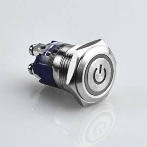 IP67 Waterproof 10A Push Button Switch Stainless Steel Metal High Current Momentary Flat 250V for Home Appliance Control 1NO 12V