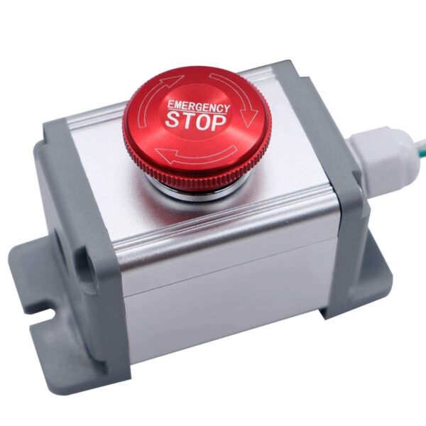 Emergency Stop Push Button Switch 16mm 19mm 22mm Aluminum 5A IP65 Switch Knob Controller 2 Pin Terminbal 50m Max 110V - Vaizdas 2