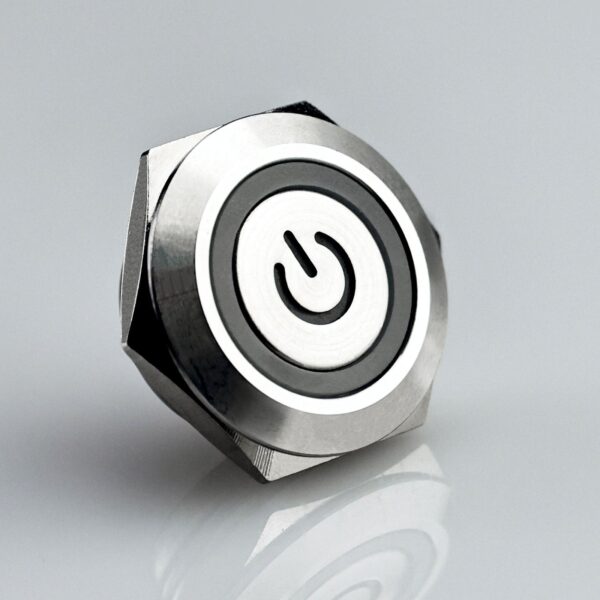 Langir 24mm Ring LED Push Button Electrical Switch Chrome Plating 2 Color LED IP67 & IP65 Plastic Material - immagine 2