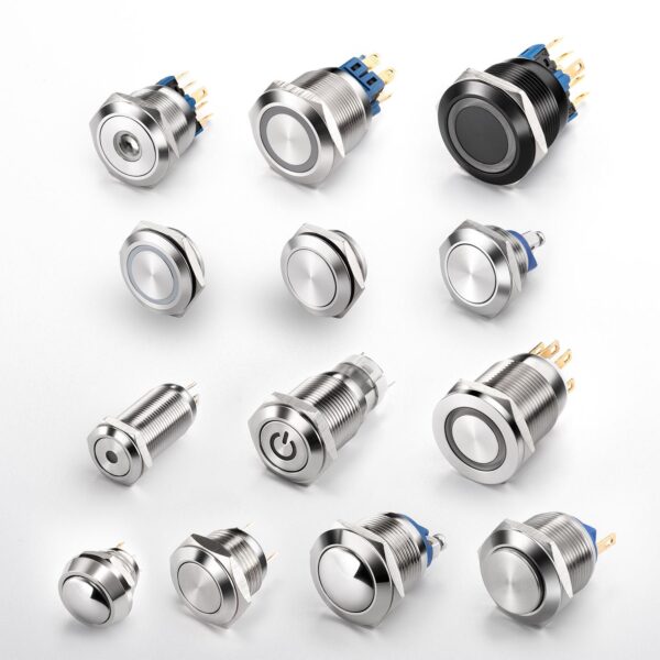 16MM/19MM/22MM Waterproof Rocker Switch with LED Lighting 2 Way Position 24/220Volts 3/4 Pin IP65 Electronic Structure Kcd1 - Imagem 2