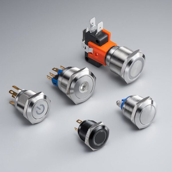 Langir IP67 Aluminum LED Push Button Switches 12V 24V Self-Locking 12mm 16mm 19mm 22mm 25mm Metal Flat Head Momentary Latching - Attēls 2