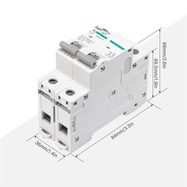 Low Profile DC MCB 1P 125V for Slimline Distribution Boards - Gambar 2
