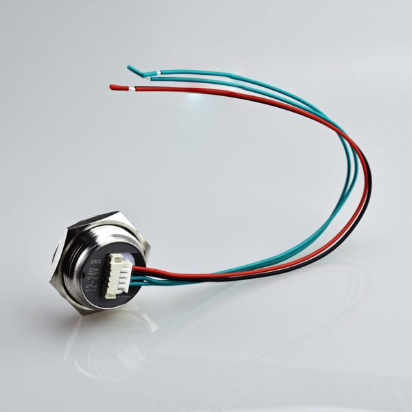 Langir 24mm Ring LED Push Button Electrical Switch Chrome Plating 2 Color LED IP67 & IP65 Plastic Material - immagine 3