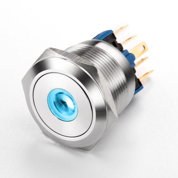 Miniature 25mm Push Button Switches Sealed & Reliable Easy Installation with Snap-In Feature for 12V Max Voltage Made of Plastic - 画像 (3)