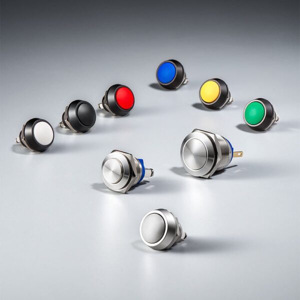 Langir IP67 Aluminum LED Push Button Switches 12V 24V Self-Locking 12mm 16mm 19mm 22mm 25mm Metal Flat Head Momentary Latching - Attēls 3