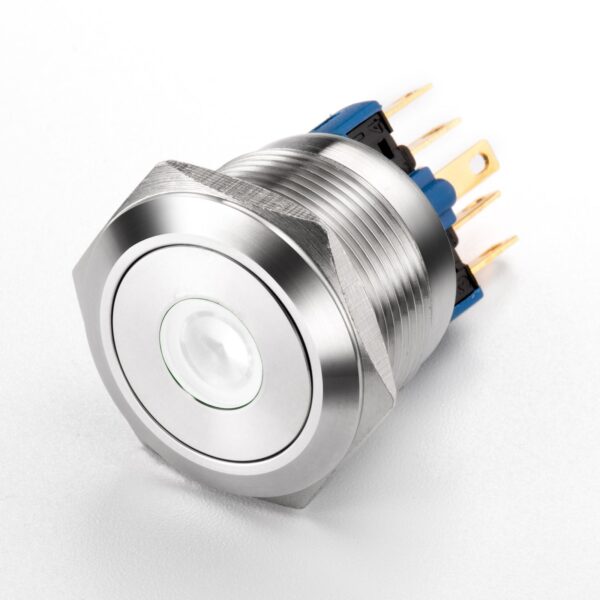 Miniature 25mm Push Button Switches Sealed & Reliable Easy Installation with Snap-In Feature for 12V Max Voltage Made of Plastic - 画像 (7)